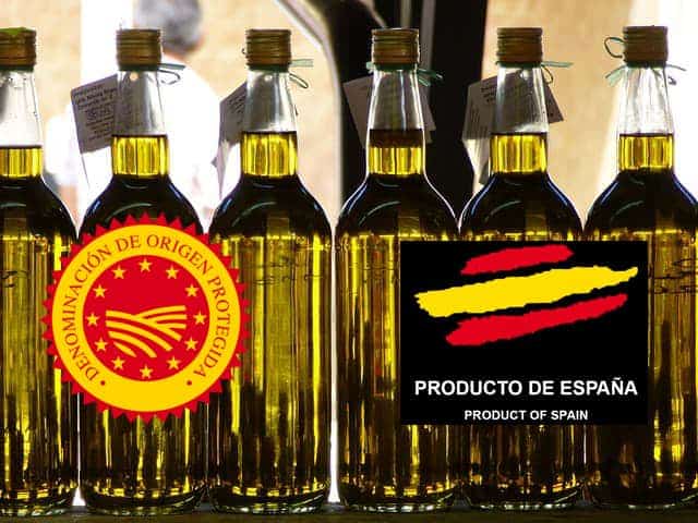 aceite de oliva Producto de España